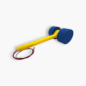 Martillo de Juego de Doble Cabeza Plana Azul, de Espuma de Alta Densidad, con Cable de 35 Pulgadas, Unisex, para 2-4 Jugadores - Product Image 4