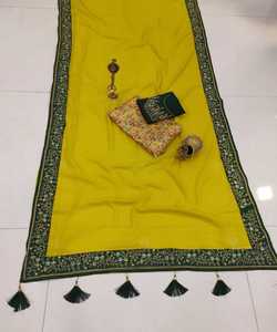 Ensemble de mariage de luxe pour mariées spéciales Vêtements de fête attrayants Saree de réception: Bollywood Glamour pour les divas élégantes - Product Image 4