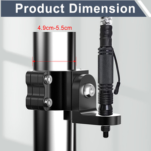360 °   Soporte ajustable de 1.75-2 pulgadas para barra antivuelco, soporte de bandera UTV, soporte de montaje para luz de látigo para barras de jaula antivuelco - Product Image 2