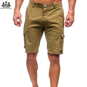 Pantalones Cortos Cargo para Hombre, Estilo Urbano |   Corte Holgado 100% Algodón |   Botón de Presión |   Bolsillos Tácticos Utilitarios |   Transpirable de Secado Rápido - Product Image 4