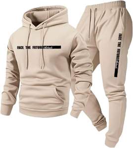 Conjunto Deportivo Unisex de Invierno, con Capucha, Cordón Ajustable, Transpirable, Ligero, Estampado, 100% Algodón - Product Image 1