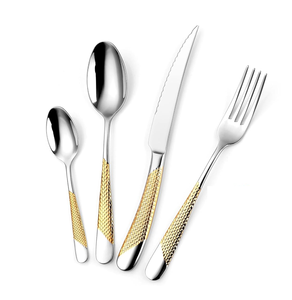 Ensemble de couverts classiques en acier inoxydable et laiton Couverts de tous les jours Cuillères en acier inoxydable pour couverts décoratifs - Product Image 3