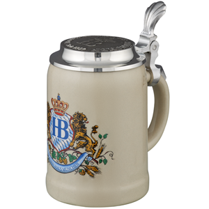 Hofbraeuhaus muenchen phân biệt chất lượng oktoberfest 0,25 L oktoberfest bia Đức Stein "sư tử thiết kế" với thiếc nắp - Product Image 1