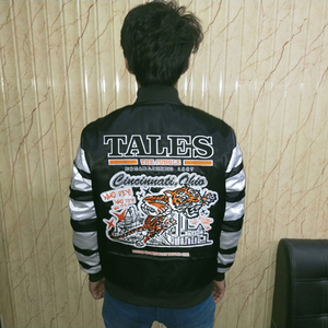 College Embroidery Polyester Bulk Wholesale Custom <b>Men's</b> Winter Breathable Eco-Friendly Puff Printed Varsity <b>Baseball</b> <b>Jacket</b> - Product Image 5