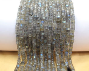 Handmade <b>Heishi</b> Shape <b>Beads</b> Strands Natural Labradorite Gemstone Jewelry Making Components Gift for Her - Product Image 4