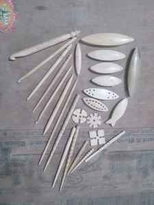 Accessoires de tricotage d'os, y compris crochets en os, aiguilles en os en os de buffle, idéales pour la revente - Product Image 2