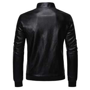 Veste en cuir pour homme taille américaine en gros Plus velours manteau d'hiver vestes moto Pu Faux - Product Image 4