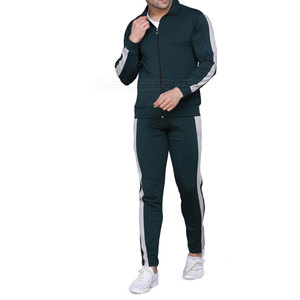 Ensemble de sport élégant pour homme, sweat à capuche zippé tendance avec pantalon de survêtement assorti - Product Image 4