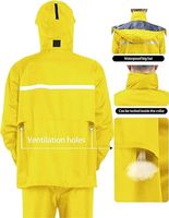Combinaison de pluie matelassée à capuche pour moto, pour homme et femme, réfléchissante, imperméable, respirante, style moto et motard