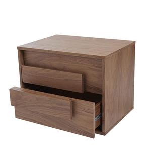 Modern Acacia Minimalistic Smart Storage Nightstand <b>Walnut</b> Color Finished for Home School Hall Workshop Warehouse Furniture - Product Image 4