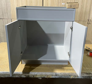 Nuevo diseño de gabinetes de cocina completos de madera modernos y elegantes de estilo europeo con acabado en laca mate y chapa de madera, procedentes de Vietnam. - Product Image 3