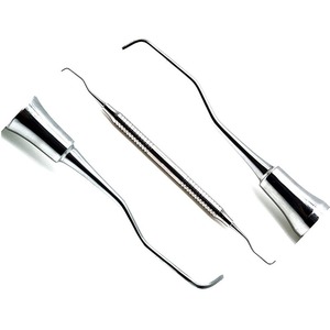 Curetas dentales superiores de doble extremo con mangos periodontales huecos Instrumentos de diagnóstico manual de alta calidad Fábrica directa - Product Image 1