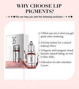 Tinta de Maquillaje Semipermanente Líquida OEM PMU, Pigmento de Microblading para <span class=keywords><strong>Labios</strong></span> con Certificación REACH, 12 ml - Product Image 2