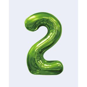 Party Love Balloon Numero <b>Verde</b> N2 100 Cm 12 Pcs <b>Bag</b> - Product Image 1