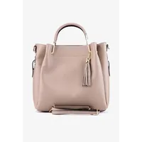 Sac à main structuré en cuir véritable Dollar avec fermeture éclair et poignée en cuir - Fabriqué en Italie - Art. 25363