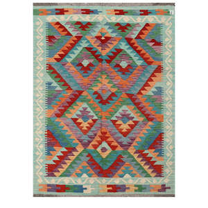 Tapis Kilim Maimana Afghanistan 201 X 147 cm pour la décoration intérieure - Product Image 1