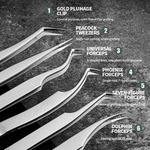 Pinzas para pestañas de acero inoxidable de alta calidad Aplicador de pestañas - Product Image 2