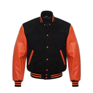 Blousons universitaires vintage pour hommes, personnalisés, automne-hiver, avec broderies, manches en laine, coupe-vent et respirants - Product Image 3