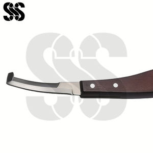 Cuchillo para Cascos de Alta Calidad 2026, Herramienta de Acero Inoxidable con Hoja Curva para Recortar y Limpiar Cascos, Mango de Madera Personalizado para Herradores - Product Image 6