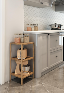 3-Tier Wooden Corner Shelf Decorative Side Table Plant Stand & <b>Storage</b> <b>Unit</b> - Product Image 3