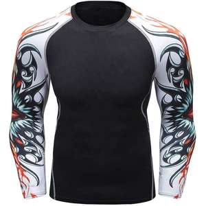 เสื้อรัดรูปสำหรับผู้ชายเสื้อผ้าป้องกันแสงแดด rashguard rashguard UPF 50 - Product Image 4