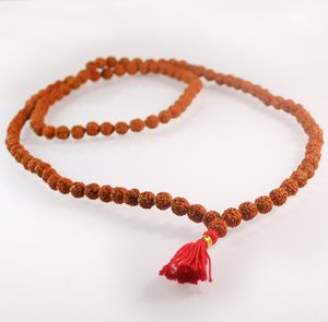 Fabriqué au cœur de l'Inde Rudraksha Mala 109 perles naturelles de l'Himalaya Rudraksha graines perles de prière poignet Mala taille 9 mm - Product Image 6