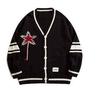 Custom Embroidery Logo Soft Cozy Polyester/Cotton Greek Letter Winter Breathable Quick Dry <b>Cardigan</b> <b>Men's</b> Sorority Sweater - Product Image 6