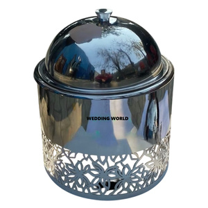 Shiny Grey Color Metal Casseroles High Quality Handmade Stylish Fancy Hotel Ware <b>Table</b> Ware New Wholesale Metal Casseroles - Product Image 1