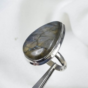 Pear Shape Handmade <b>Ring</b> Jewelry Solid 925 Sterling Silver Natural Multi Fire <b>Labradorite</b> Gemstone Sterling Silver <b>Ring</b> Jewelry - Product Image 2