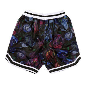 Shorts de sport respirants en maille unie pour hommes, style streetwear, coupe ample, taille mi-haute élastique, haute qualité, vente chaude - Product Image 1