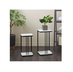 Soporte de flores de metal de calidad superior hecho a mano con elegante aspecto antiguo para decoración del hogar de inspiración vintage y estilo de jardín - Product Image 1