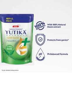 Yutika Naturals <b>Neem</b> Hand Wash 180ml pH Balanced Liquid Complete Protection From Germs Free Sample for Hand Hygiene - Product Image 2