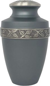 Urna de cremación de cenizas funerarias recubiertas de esmalte de aluminio, urna de almacenamiento de cenizas humanos de diseño moderno - Product Image 6