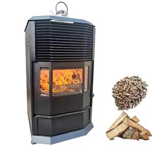 Nueva Estufa de Leña de Hierro Fundido Automática Moderna Independiente sin Humo, Estufa de Pellets de Madera, Chimenea de Calefacción de Biomasa Hidroeléctrica Interior Económica - Product Image 4