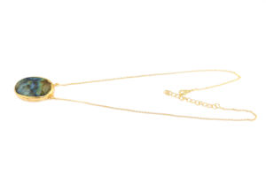 Collar de Cadena con Piedras Preciosas de Labradorita Natural de Diseño Bohemio, Chapado en Oro de 24K, Cristal Curativo, Joyería para Mujeres y Niñas, Venta al por Mayor - Product Image 2