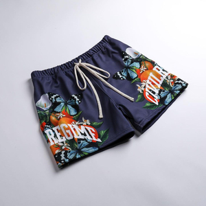Pantalones cortos informales de poliéster 100% para hombre con tecnología de absorción de humedad para ejercicio de gimnasio y uso diario patrón sólido - Product Image 3