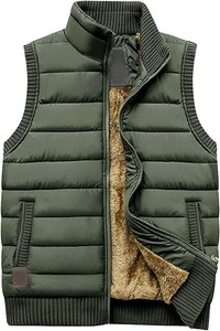 Veste matelassée unisexe d'hiver de haute qualité, respirante, écologique, à capuche, fermeture éclair, sans manches, personnalisable, imperméable à l'avant - Product Image 2