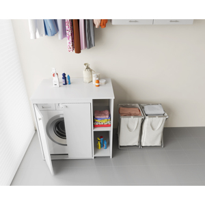 Outdoor <b>Washing</b> <b>Machine</b> Hideaway <b>Cabinet</b> <b>with</b> <b>Doors</b> and Side Shelves - Product Image 4