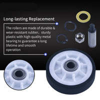 Kit de Reparación de Rodillos para Tambor de Secadora de Plástico WP6-3700340, Reemplazo de Polea Tensora y Kit de Rodamientos de Tambor 306508 - Crosley - Product Image 5