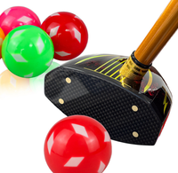 Palo de Golf de Madera de Arce de Alta Calidad con Logotipo Personalizado OEM/ODM, Cabeza de Latón y Varilla de Grafito, Empuñadura de Cuero PU