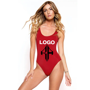 ชุดว่ายน้ำสำหรับสตรีชุดว่ายน้ำสไตล์ใหม่สีทึบออกแบบโลโก้ได้ตามต้องการสำหรับฤดูร้อน - Product Image 3
