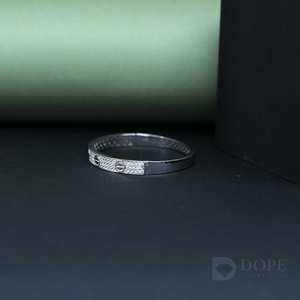 Bracelet rigide pour femme en diamant de culture rond taille brillant, plaqué or blanc massif 18 carats, certifié IGI, 1,40 carat, tendance - Product Image 5