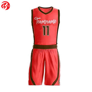 Conjuntos cómodos de uniformes de baloncesto para adultos Jersey y pantalones cortos con bolsillos Ropa transpirable para tallas grandes para uso en equipo - Product Image 3