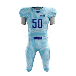 Uniforme de fútbol americano personalizado para hombre, novedad, venta al por mayor, manga corta, diseño transpirable para equipos - Product Image 1