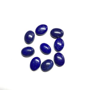 Gemas de lapislázuli Natural de grado AAA de 10x14mm, gemas de Vivaaz, piedras preciosas sueltas semipreciosas, Parte posterior plana calibrada, joyería IGI ovalada 100% - Product Image 2