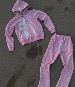 Conjunto Deportivo Unisex de Moda con Tela Transpirable de Alto Gramaje y Lavado Ácido para Uso Diario Informal en Invierno - Product Image 2