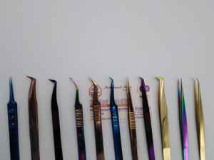 Pinzas para pestañas de acero inoxidable - Product Image 1