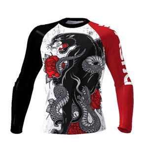 Superventas alta calidad logotipo personalizado Rash Guard Slim Fit transpirable tendencia superior nueva llegada cómodo deportes al por mayor - Product Image 3