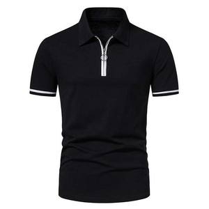 T-shirt de golf unisexe à demi-zip, coupe ajustée, 100 % coton, infroissable, respirant, manches courtes, imprimé, haute qualité, vente en gros - Product Image 3