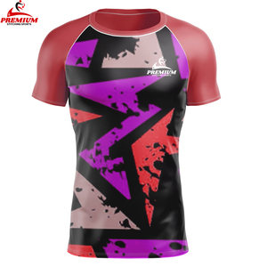 Wholesale New <b>Design</b> Polyester Baselayer Rash Guard <b>Custom</b> Rash Guard Sublimation <b>Compression</b> <b>Shirt</b> Rash Guard - Product Image 1